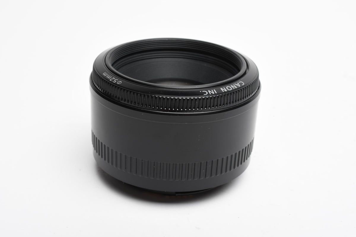 Canon EF 50mm f1.8 II prime lens, caps, Clean, + UV filter, Nice