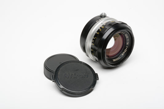 Nikon Nikkor SC Auto 50mm f1.4 Non-Ai Lens w/caps
