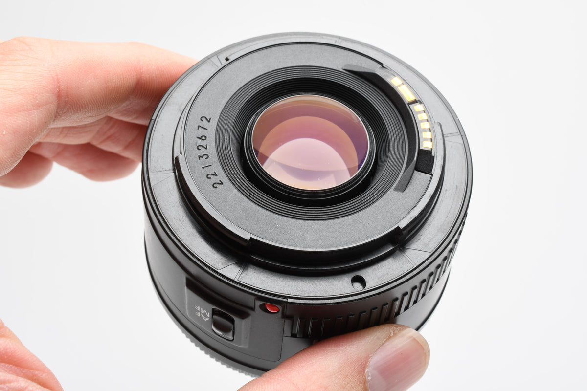 Canon EF 50mm f1.8 II prime lens, caps, Clean, + UV filter, Nice