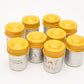 9X Kodak metal film canister for 35mm film w/Yellow cap, Clean