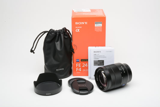 Sony Zeiss Vario Tessar FE 24-70mm f4 ZA OSS T* lens SEL2470, Boxed, Mint