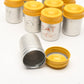 9X Kodak metal film canister for 35mm film w/Yellow cap, Clean
