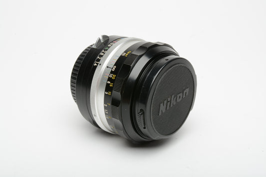 Nikon Nikkor SC Auto 50mm f1.4 Non-Ai Lens w/caps