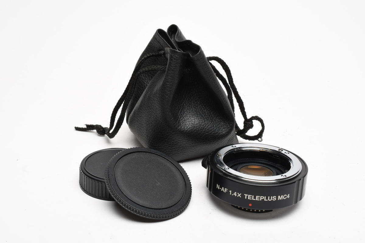 Kenko MC4 Teleplus 1.4X AF Teleconverter for Nikon, Caps + Pouch, Great!