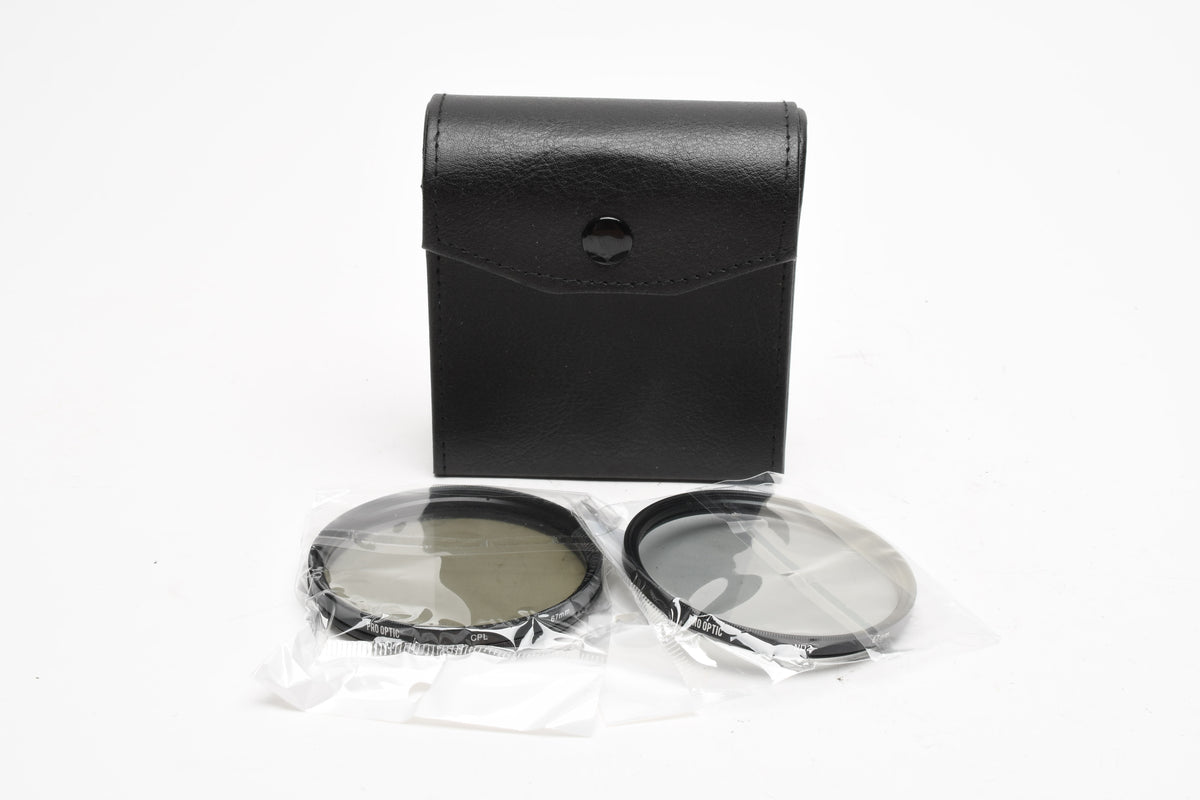 Pro Optic set of 2 67mm filters:  CPL and ND2, New
