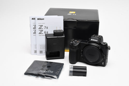 Nikon Z7 II Body, USA Version, Only 5154 Acts!! Mint- Low use, Boxed