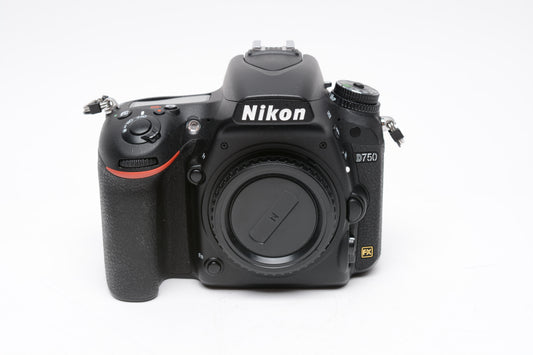 Nikon D750 DSLR Body w/Batt+charger ONLY 2170 Acts!! Clean, USA
