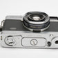Olympus 35 EC (Chrome) 35mm Rangefinder w/42mm 2.8 lens, case, New Seals