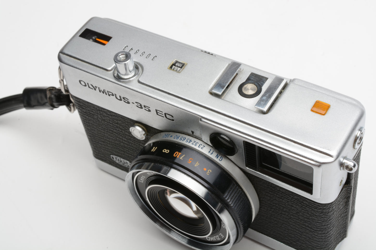 Olympus 35 EC (Chrome) 35mm Rangefinder w/42mm 2.8 lens, case, New Seals