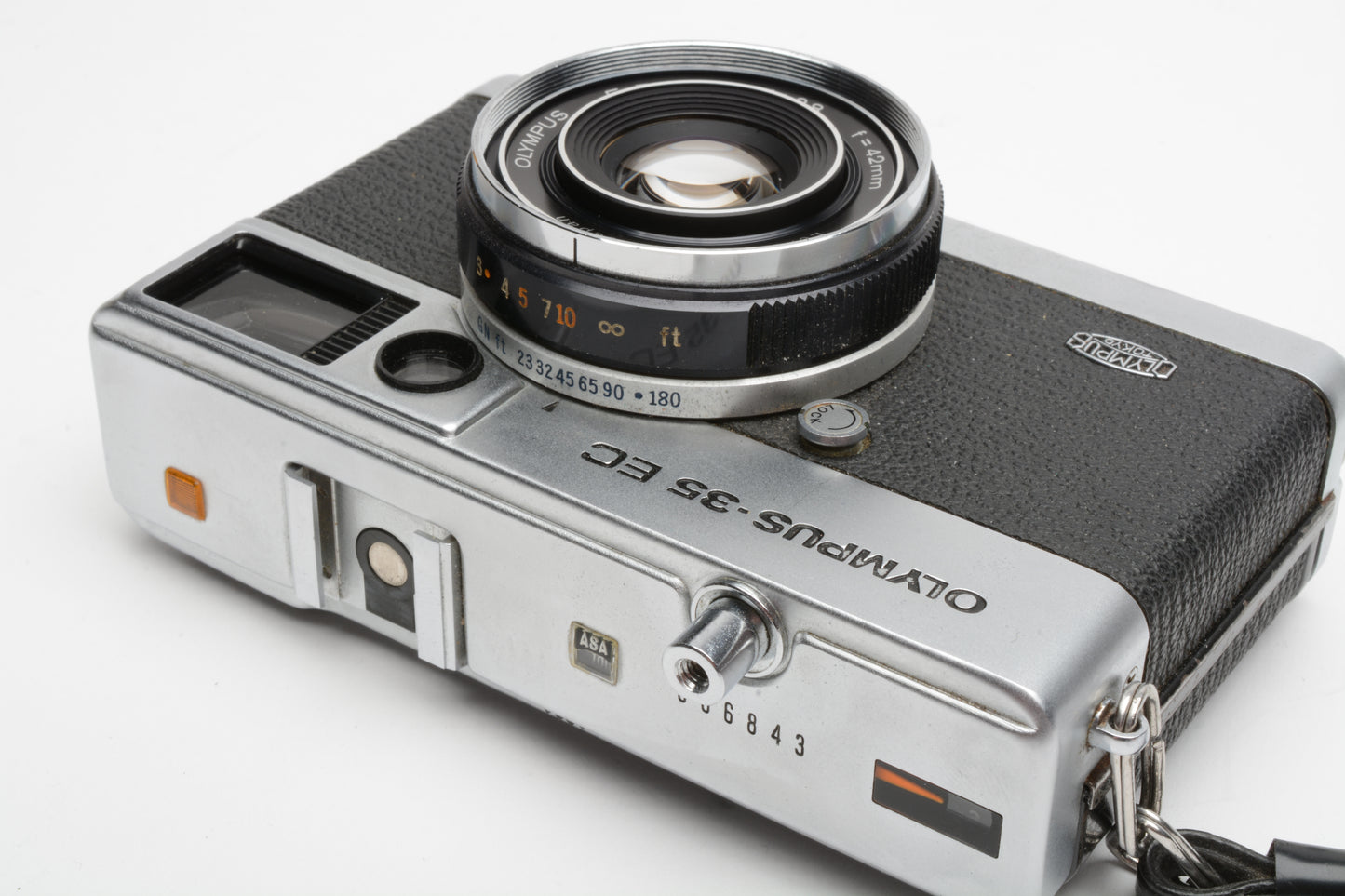 Olympus 35 EC (Chrome) 35mm Rangefinder w/42mm 2.8 lens, case, New Seals