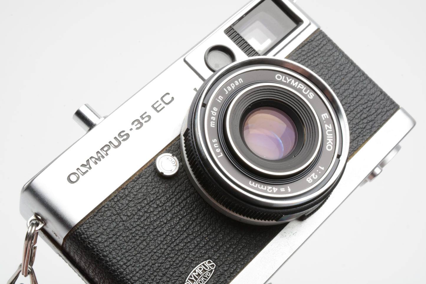 Olympus 35 EC (Chrome) 35mm Rangefinder w/42mm 2.8 lens, case, New Seals