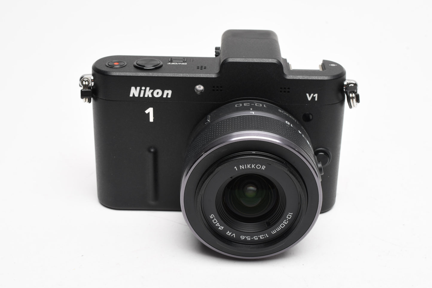 Nikon 1 V1 Mirrorless Camera w/Nikkor 10-30mm lens, UV, batt+charger, Mint-
