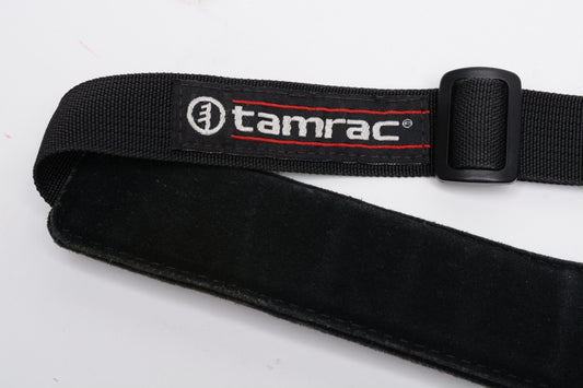 Tamrac N45 black leather foam padded quality camera strap, Clean! Quality