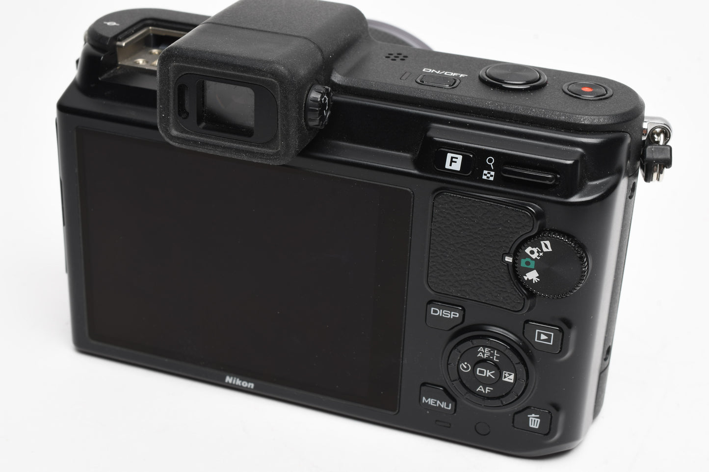 Nikon 1 V1 Mirrorless Camera w/Nikkor 10-30mm lens, UV, batt+charger, Mint-