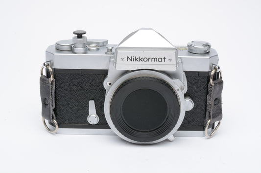 Nikon Nikkomat FTN 35mm SLR Chrome Body, New seals, very clean