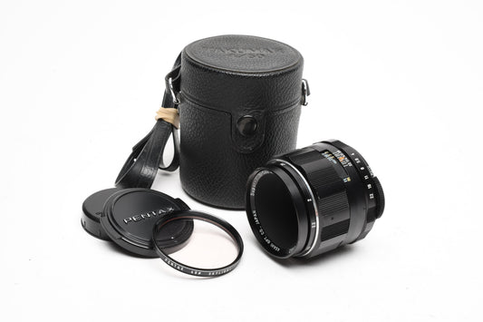 Pentax Super MC Takumar 50mm f4 Macro M42 mount lens, caps, case, Sky, Mint-