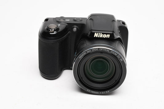 Nikon Coolpix L320 16.1MP Digital Point&Shoot w/26X Optical Zoom Black, Great