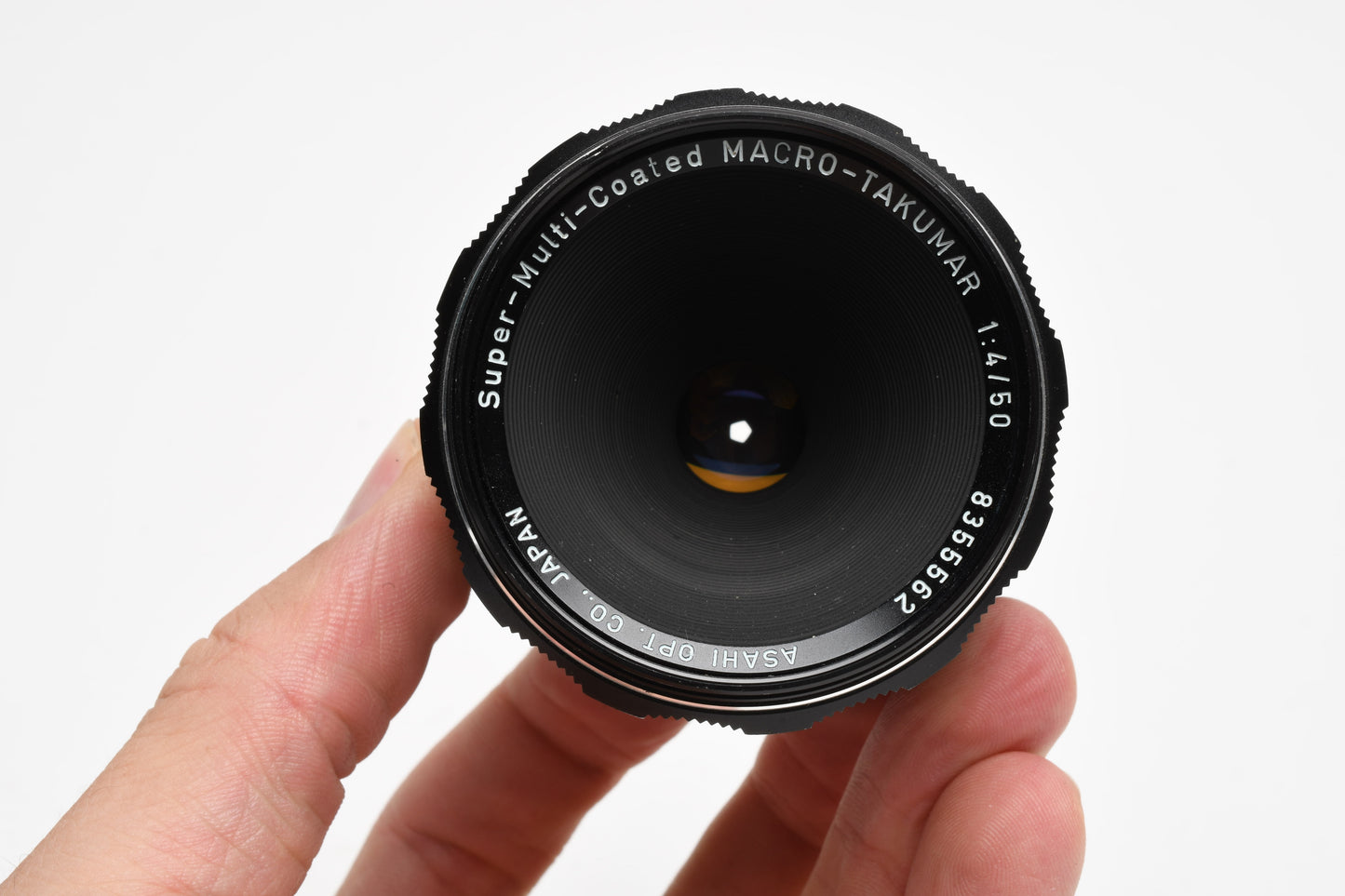 Pentax Super MC Takumar 50mm f4 Macro M42 mount lens, caps, case, Sky, Mint-