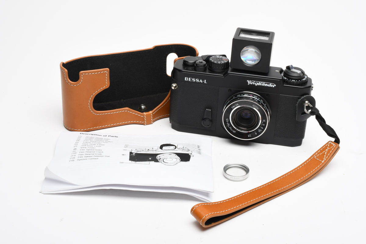 Voigtlander Bessa-L w/Industar 28mm f2.8 Pancake lens and Optical finder, Great!