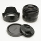 Sony 35mm f1.8 SEL35F18 wide angle E-mount lens, caps, hood, Mint-