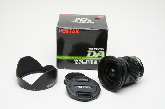 Pentax SMC DA 12-24mm F4 ED AL IF zoom lens, Mint- Boxed