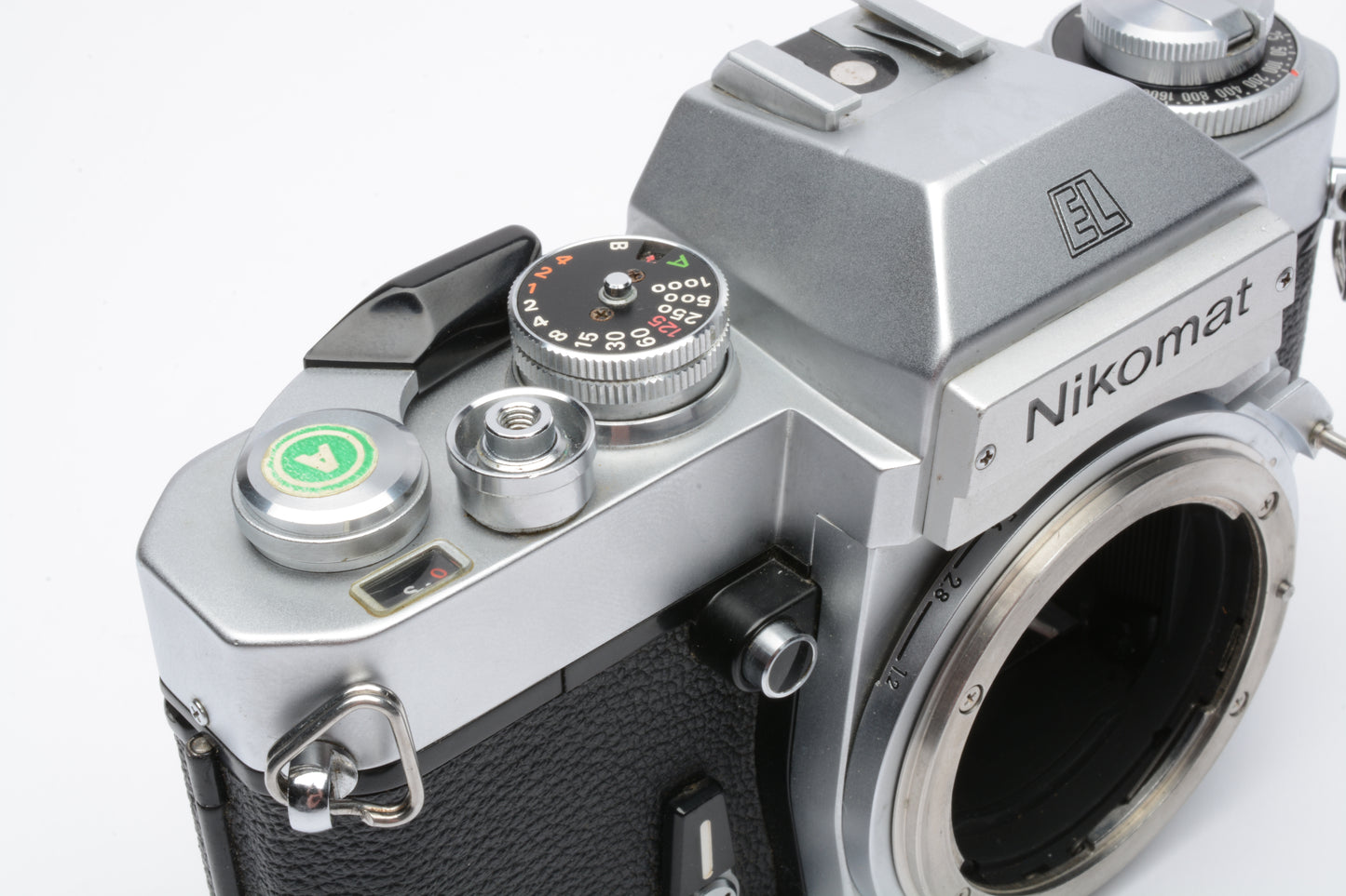 Nikon Nikomat EL 35mm SLR Chrome Body, New seals, very clean