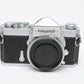 Nikon Nikomat FTN 35mm SLR Chrome Body, New seals, very clean