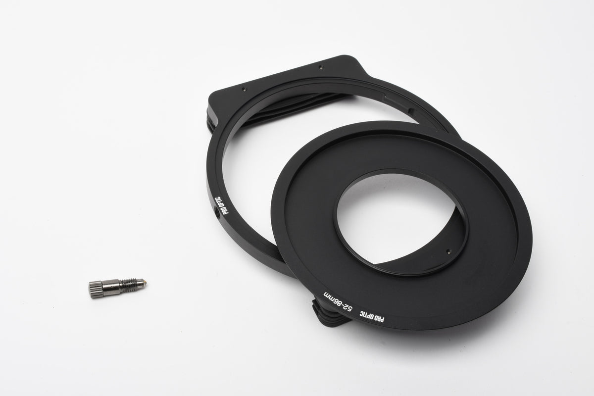 Pro Optic 100mm Filter Holder w/ 52mm-86mm Ring + Choice of Bonus Step Ring