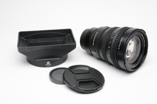 Sony FE PZ 28-135mm f4 G OSS Full-Frame Power Zoom Lens, hood+caps, very clean