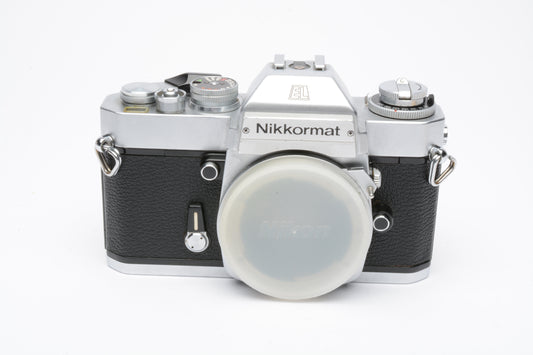 Nikon Nikkomat EL 35mm SLR Chrome Body, New seals, very clean