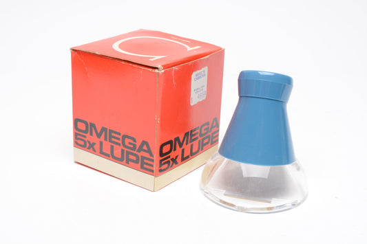 Omega 5x Lupe Magnifier Viewer With 1/100th Metric Scale, Mint-