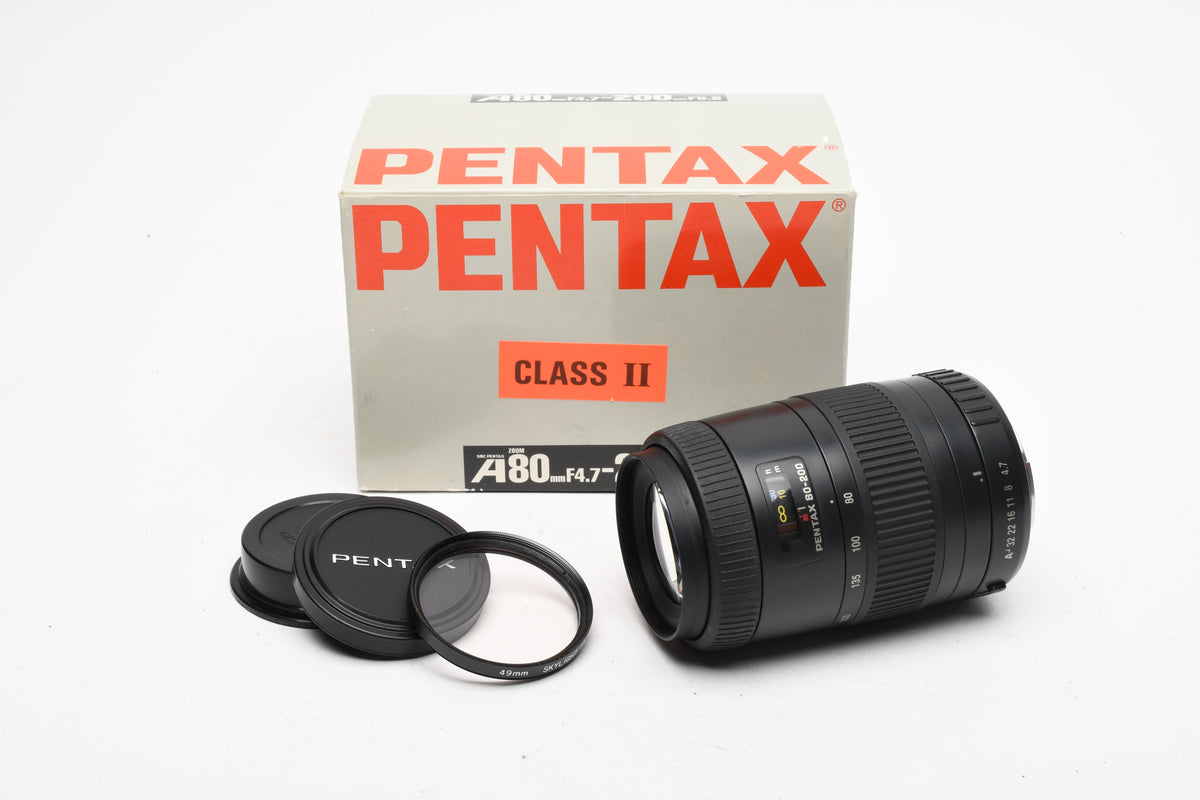 Pentax A 80-200mm f4.7-5.6 Telephoto zoom lens, Boxed, *Read