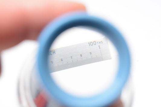 Omega 5x Lupe Magnifier Viewer With 1/100th Metric Scale, Mint-