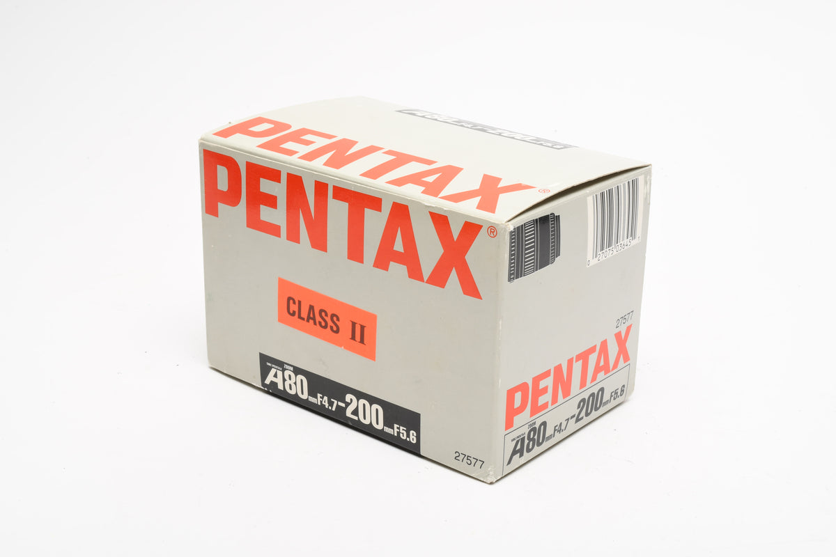 Pentax A 80-200mm f4.7-5.6 Telephoto zoom lens, Boxed, *Read