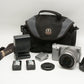 Sony NEX 5 Mirrorless w/18-55mm f3.5-5.6 zoom, 2batts, charger, flash, case