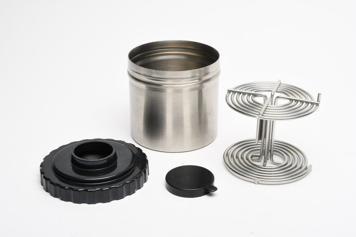 Nikor Stainless steel 120 developing tank w/1X 120 Stainless steel reel, Clean