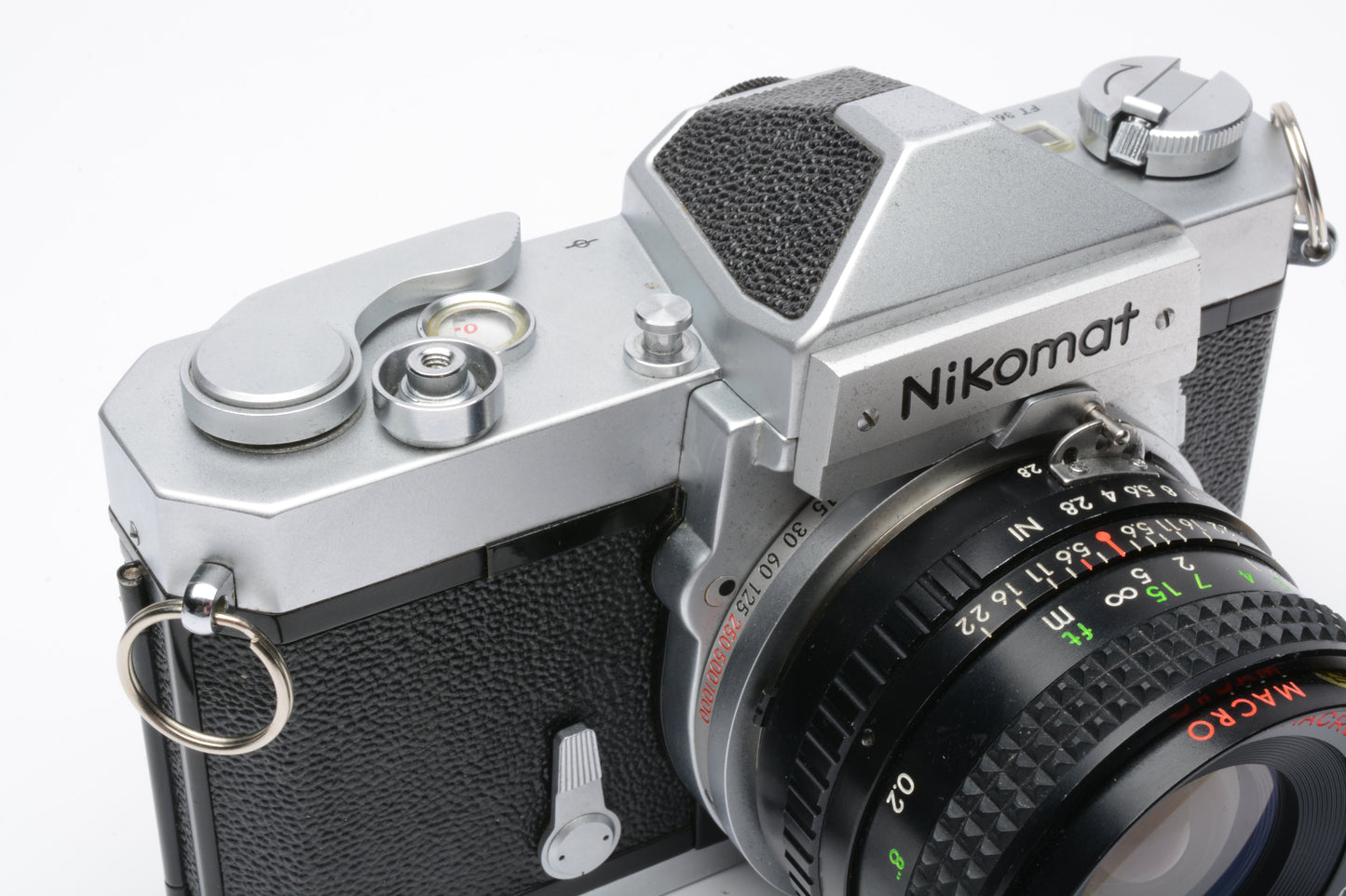 Nikon Nikomat FTN 35mm SLR Chrome Body w/28mm wide lens, New seals, case