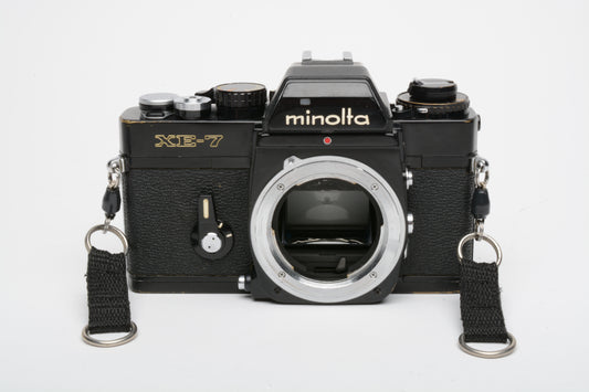 Minolta XE-7 35mm SLR Body only, tested, new seals, strap, accurate