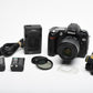 Nikon D70 DSLR Body w/AF 35-80mm zoom, 2Batts, Strap, 16K Acts