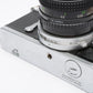 Nikon Nikomat FTN 35mm SLR Chrome Body w/28mm wide lens, New seals, case