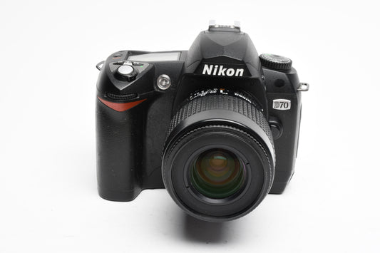 Nikon D70 DSLR Body w/AF 35-80mm zoom, 2Batts, Strap, 16K Acts
