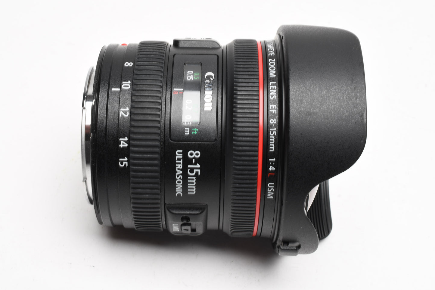 Canon EF 8-15mm f4L USM Zoom Lens, Caps, Hood, Barely Used, Mint-