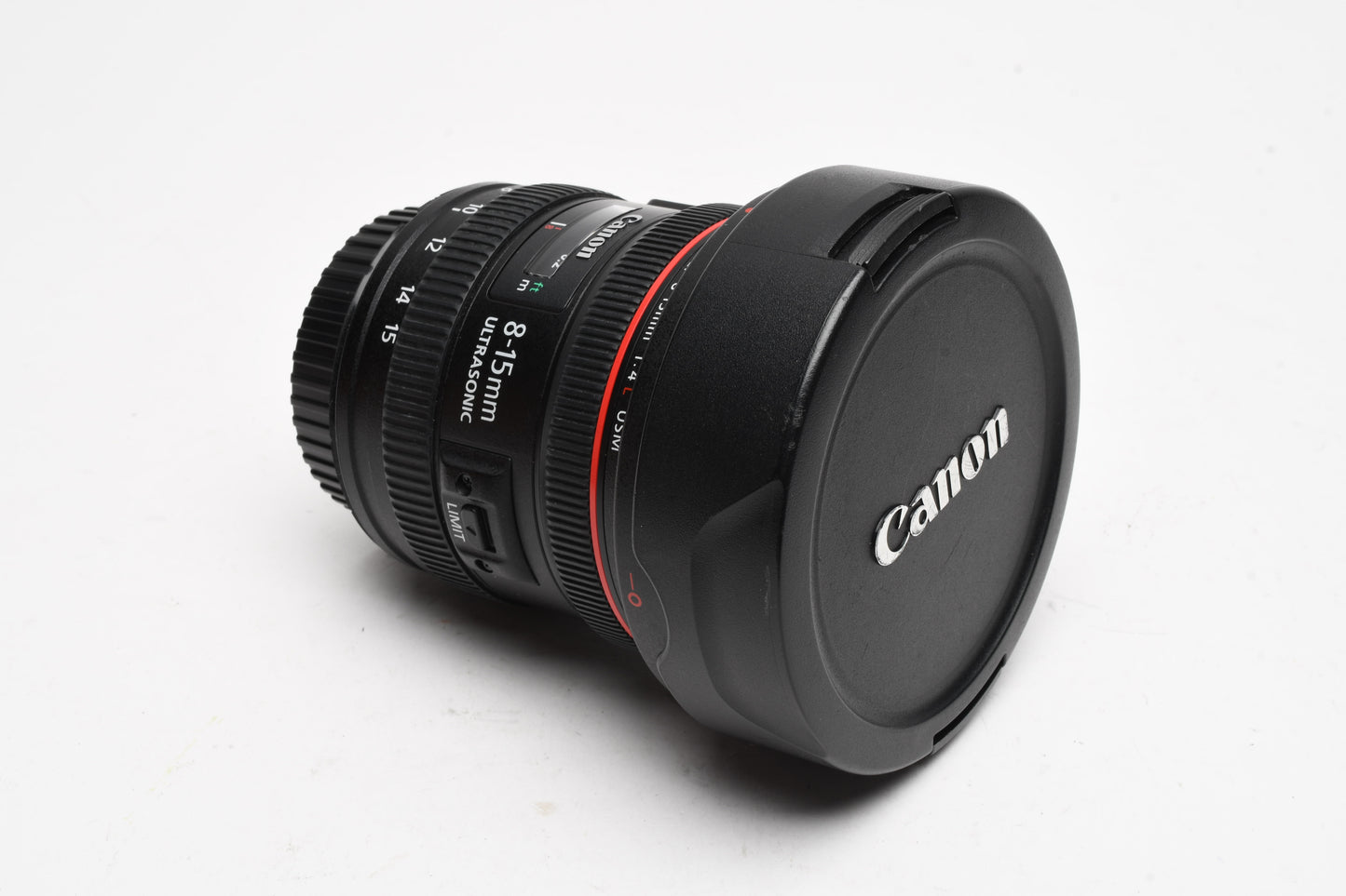 Canon EF 8-15mm f4L USM Zoom Lens, Caps, Hood, Barely Used, Mint-