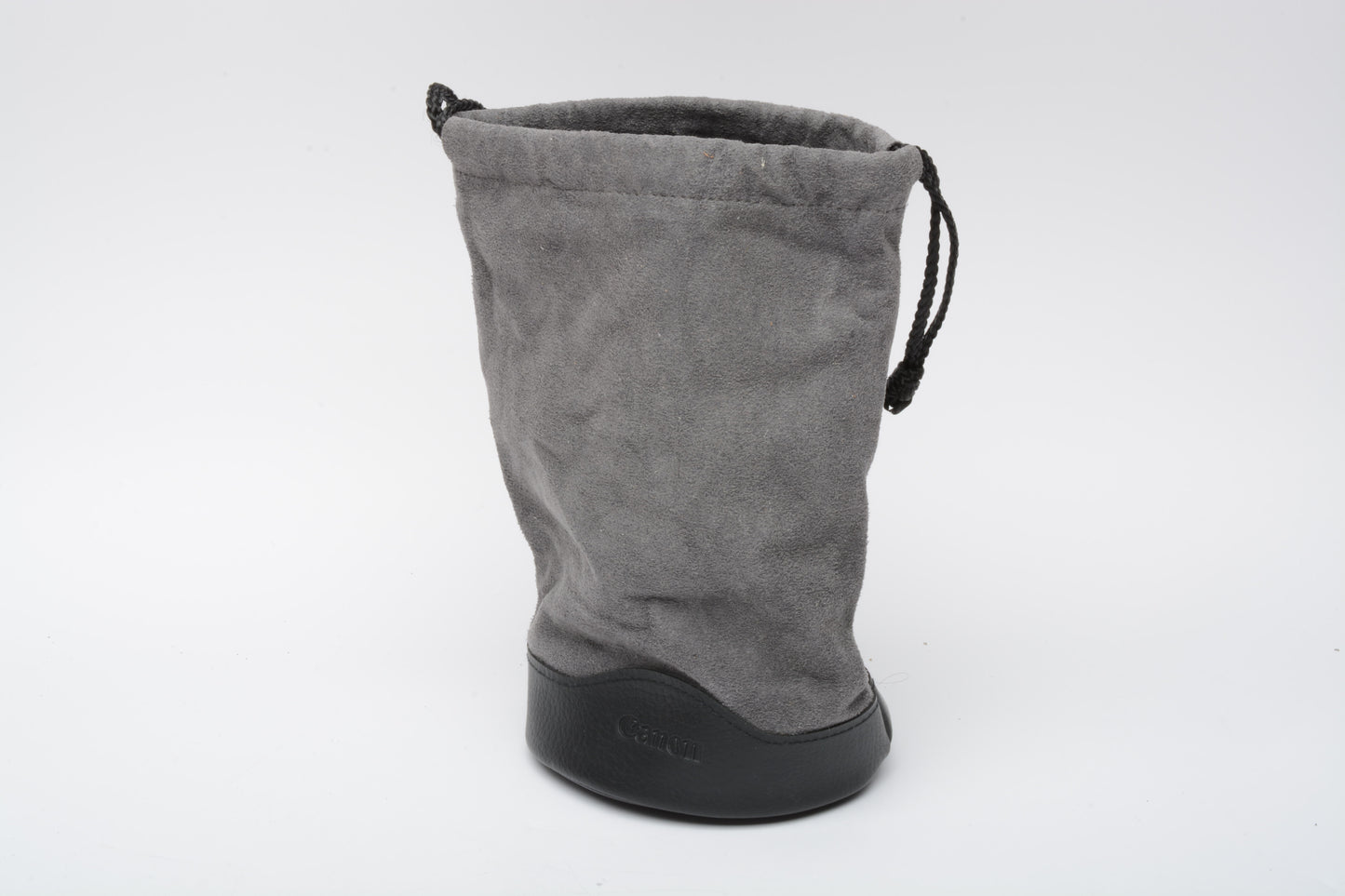 Canon LP1222  Drawstring lens pouch Bag 4.75" W x 7" Tall Gray Black