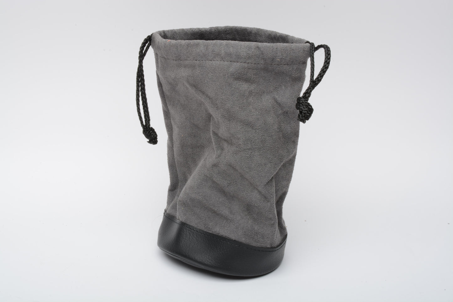 Canon LP1222  Drawstring lens pouch Bag 4.75" W x 7" Tall Gray Black