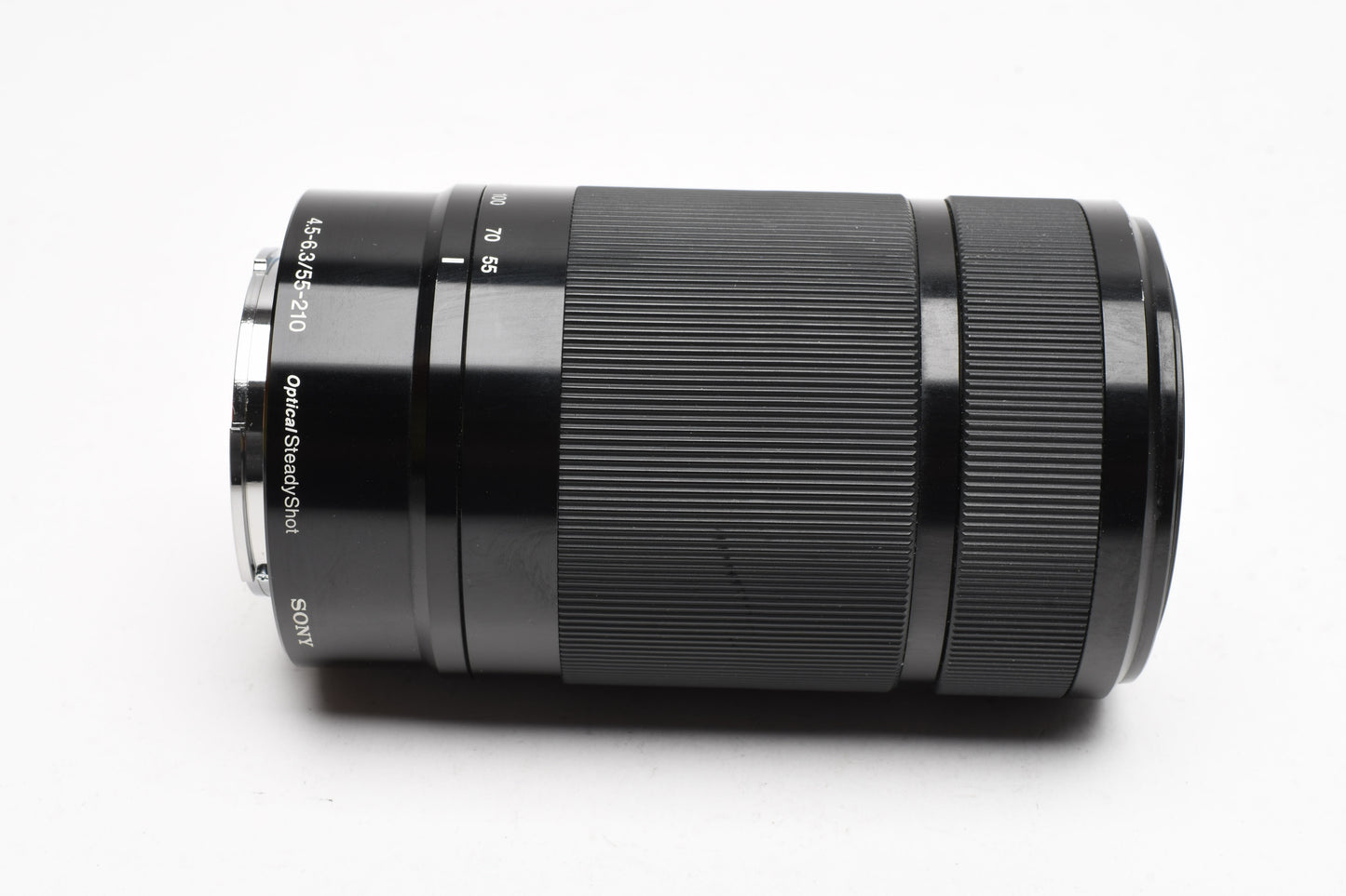 Sony 55-210mm f4.5-6.3 OSS zoom lens (Black) w/Lens caps, Lens hood