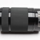 Sony 55-210mm f4.5-6.3 OSS zoom lens (Black) w/Lens caps, Lens hood