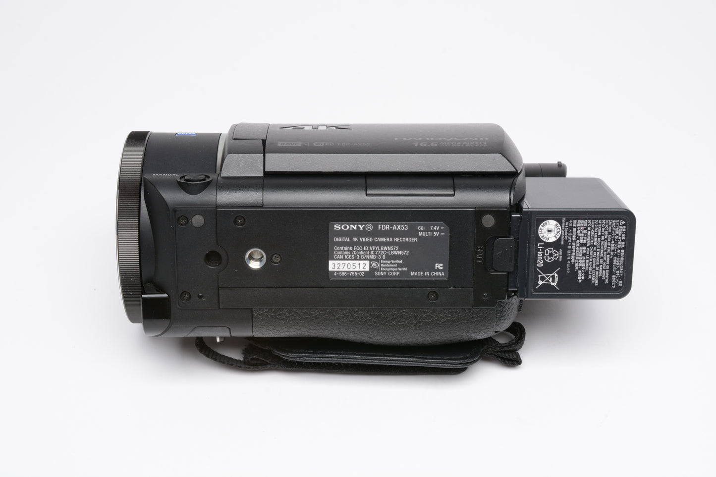 Sony FDR-AX534K Ultra HD 20X Handycam Camcorder, Batt+AC, Mint-