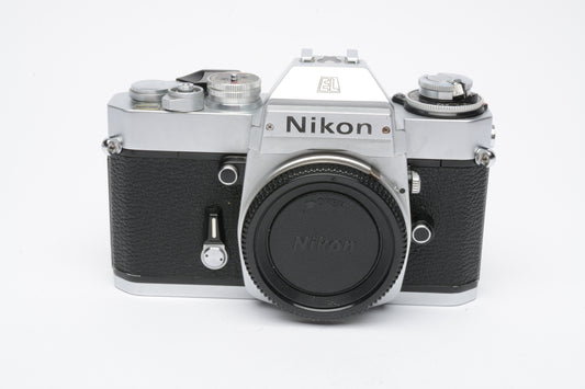 Nikon EL2 35mm SLR Chrome Body, New seals, very clean
