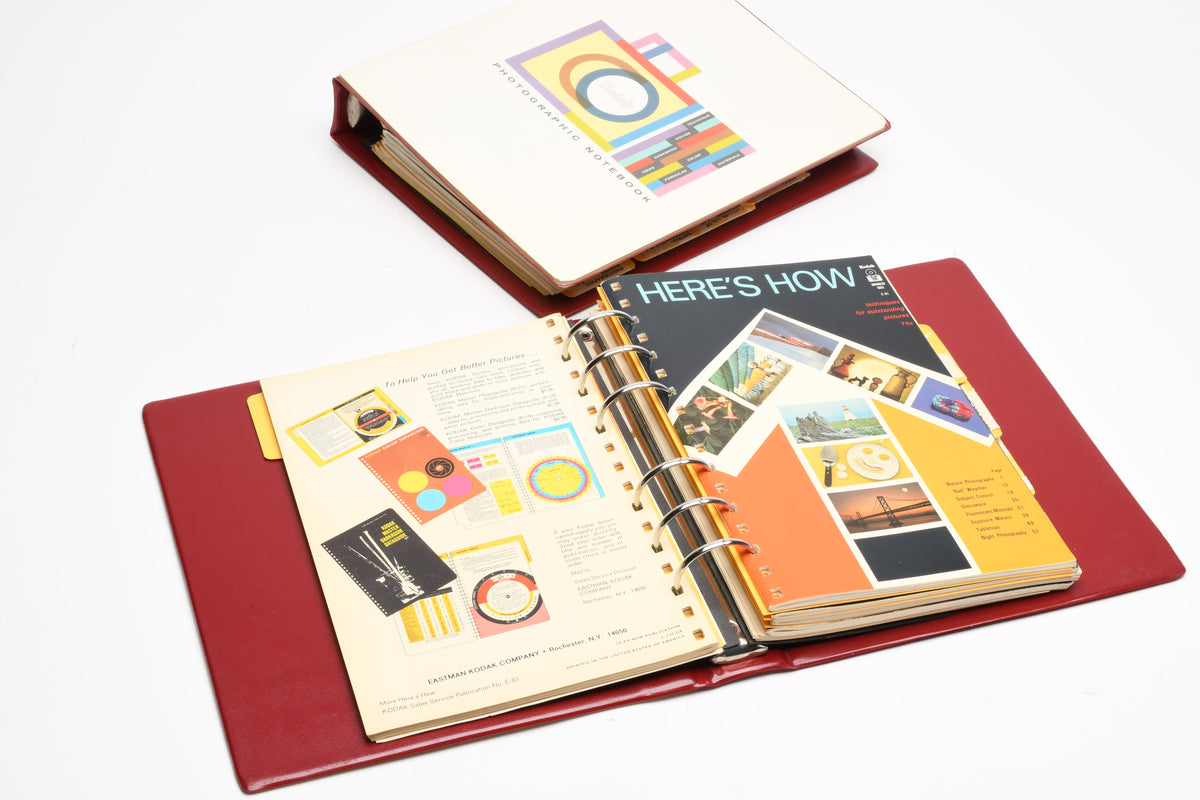 Set of 2 Kodak Photographic Notebooks 1950s/60s-Binder (Color Data / Advanced Data)
